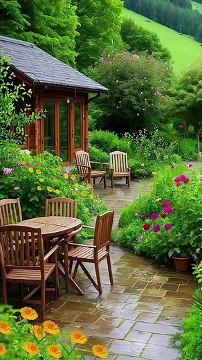 Relaxing Rain Music and Beautiful Flower Wallpapers
