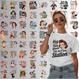 Pin up Housewife PNG Bundle: Sarcastic Vintage Women Prints (digital Download) - Etsy