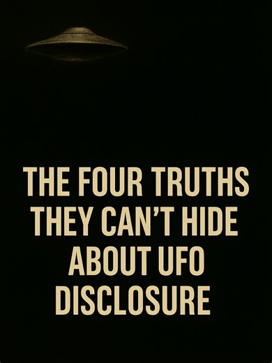 “The Four Truths They Can’t Hide About UFO Disclosure” Governments are finally being pushed toward transparency — but the path to full disclosure isn’t simple. There are four critical breakthroughs we need right now: 1) a formal release of verified UFO facts, 2) open acknowledgment of what remains unknown, 3) a direct admission of non‑human phenomena, and 4) an explanation for decades of secrecy. This video breaks down why these four steps matter — and why the world is suddenly racing toward the