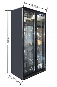 [Hot Item] Commercial Vertical Freezer Supermarket Dairy Fresh Keeping Showcase Refrigerators Upright Display Fridge Glass Doors Chiller