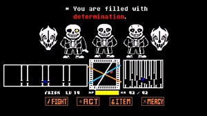 【世界级难度/手机第一？】fdy困难sans原版一阶段一药击破！！！