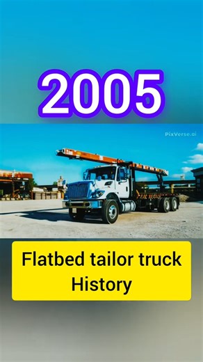 Flatbed tailor truck evolution video history 1920-2025 #truckevolution #shortvideo