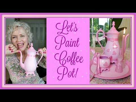 DIY - How To Paint Silver Coffee Pots!