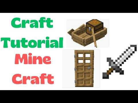 Minecraft Tutorial: How To Craft Crafting Table, Sword, Chest, Boat, Pickaxe in Minecraft#minecraft
