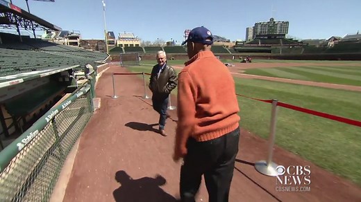 Legendary Chicago Cubs player Ernie Banks reflects at Wrigley Field
