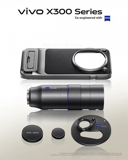 vivo ZEISS 2.35x Telephoto Extender Kit designed for the X300 Pro & X300
