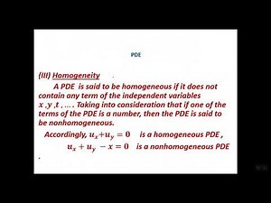 Partial differential equations classifications (PDE 1)