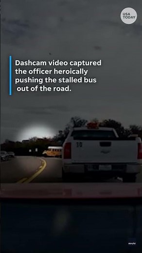 Watch 'Superman' officer heroically push bus full of students