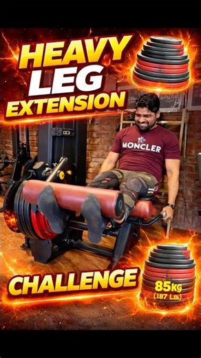 Heavy Weight Leg Extension Challenge 🔥 | Insane Quad Workout | RaviMor Strength