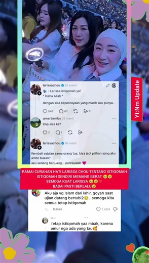 RAMAI CURAHAN HATI LARISSA CHOU TENTANG ISTIQOMAH #viral #shortvideo #artis