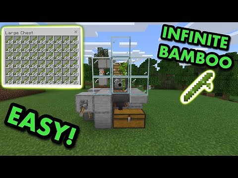 SIMPLE 1.21 FAST AUTOMATIC BAMBOO FARM TUTORIAL in Minecraft Bedrock (MCPE/Xbox/PS4/Switch/PC)