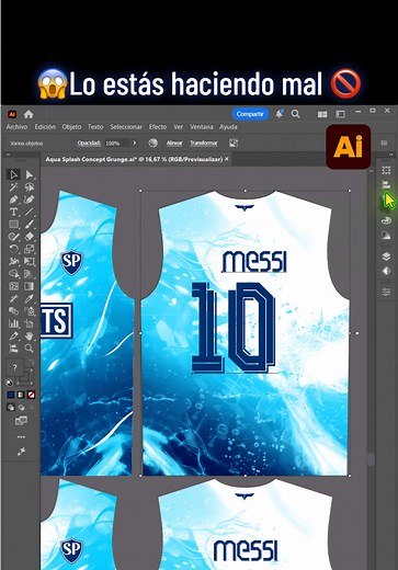 Cómo centrar nombres y números en camisetas (Illustrator y Corel Draw)