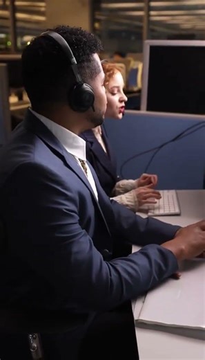 Baroque jazz singers sing in headsets at call center #baroque #baroquestyle #spam #spammers