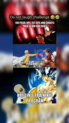 Goku vs Saitama krillin's training program🤣🤣🤣