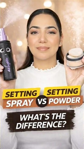 Setting Powder vs Setting Spray Here’s the real difference #makuptips #makeuphacks #beginnersmakeup