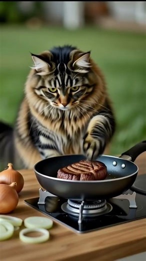 Cat Eating Meat | ASMR |