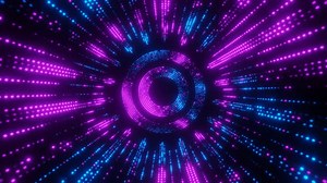 Blue and Purple Neon Circle Particles Dots Vj Loop