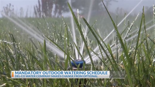 Mandatory outdoor watering schedule in Delaware County