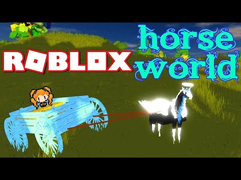 ROBLOX HORSE WORLD Update with REALISTIC LIGHTING and Non-Flipping CART with Rolling Wheels!