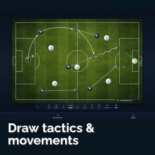 FTB Football Tactics Board — Free Online Formation Builder for Coaches #coaching #football #tactics
