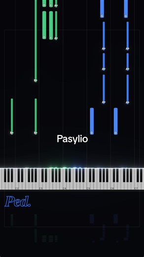 Pasylio - piano tutorial. #pianotutorial #piano #viral #pianocover #pasylio