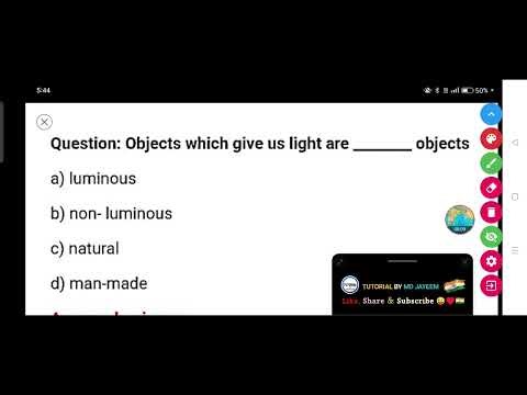 Objects which give us light are ______ objects.