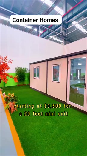 This is a 20-foot mini extendable room. Although it looks small, it can be customized to have three bedrooms to accommodate six people. It can also be used as a single space for you to customize as you like.#modularhomes #containerhouse #tinyhouse #prefabhouse | Home Designs
