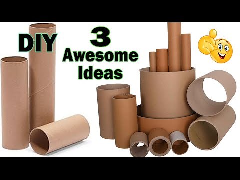 DIY - 3 Ideas from Cardboard Tubes | Best out of waste #11