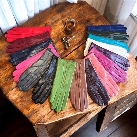 Womens Genuine Leather Gloves: Soft Fleece Lined Winter One Piece Gloves - Etsy Canada