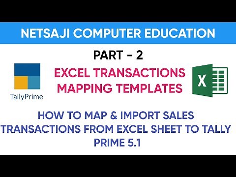 How to Map & Import Sales Transactions from Excel Sheet to Tally Prime in English. Part - 2