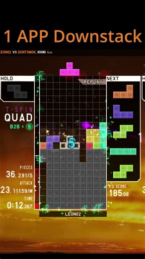 1 APP Downstack and staying focused #tetrio #gaming #games #tetris