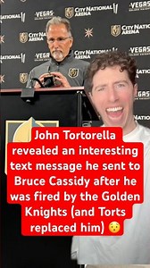John Tortorella revealed an INTERESTING text message he sent to Bruce Cassidy 😯