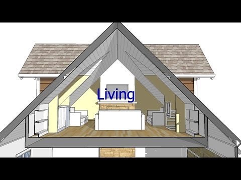 Design an Attic Roof Home with Dormers using SketchUp. Quick Overview and Animation