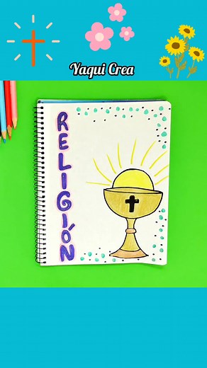 Portadas de religión fáciles y bonitas