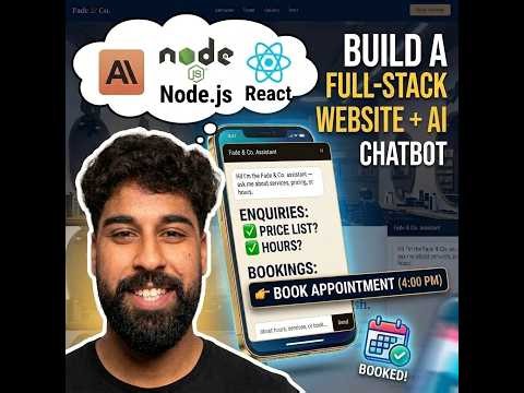 Full Stack Website with AI Chatbot — React + Node.js/Express + Google Calendar Integration