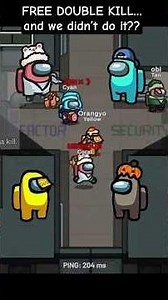 We had a free double kill... #amongus #fypシ #gaming
