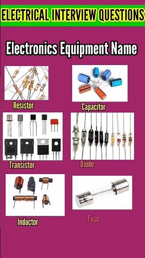 electrician interview questions and answers | electronics components name #electrician #electrical