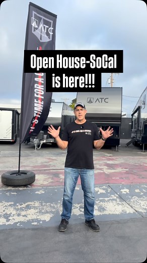 1K views · 44 reactions | ATC Open House - SoCal starts today!!! Complete Trailers in Oceanside, CA Friday: 10am-5pm PST Saturday: 9am-3pm PST We have ATC staff onsite with Plā, Rōm, Stō, and Prō product! Come out and see us! #atctrailers #rv #aluminumtoyhauler #atctoyhauler #toyhauler #carhauler #racing #trailer | ATC Aluminum Toy Hauler | Facebook