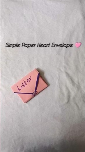 How to make a Cute Heart Envelope with Paper 💌| Easy Paper Craft: Envelope Tutorial #diy#shortvideo