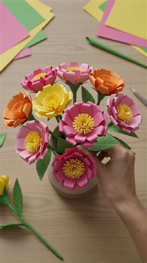 🌸 Turn simple chart paper into beautiful handmade flower. Save this idea and try it yourself! 💖