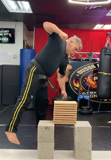 Karate Power and Technique in Breaking Competitions