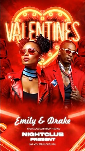 Valentine’s Night Animated Flyer | AE Template #graphicdesign #flyer #design #aftereffects