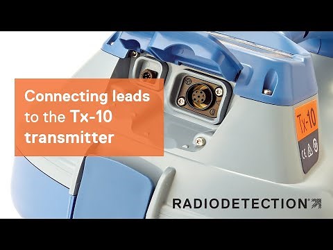 Connecting leads to the Radiodetection Tx-10 transmitter
