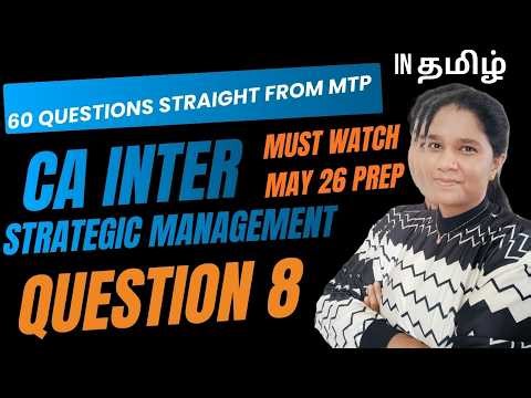 CA INTER STRATEGIC MANAGEMENT - 60 QUESTIONS STRAIGHT OUT OF MTP - START PREPARING SERIOUSLY -MAY 26