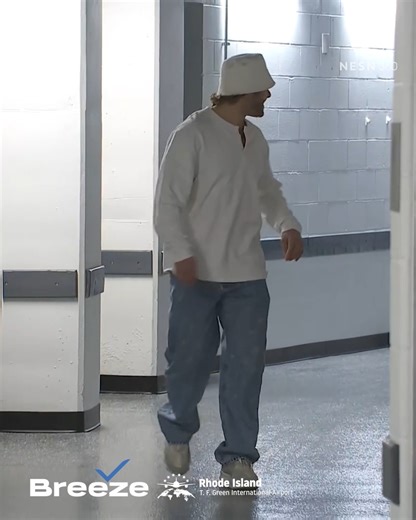 The designer bucket hat... 😮‍💨 🔥 Presented by Breeze Airways™ and Rhode Island T. F. Green International Airport - PVD. | NESN