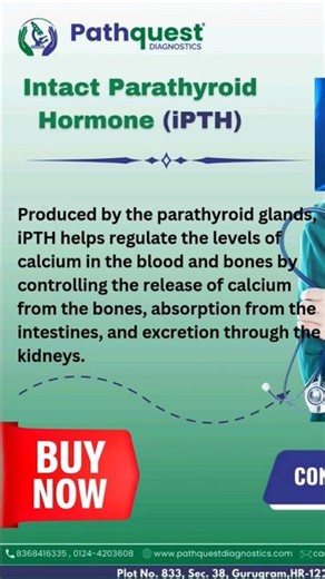 Intact Parathyroid Hormone (iPTH) best place to diagnose : Pathquest Diagnostics #ipth #parathyroid