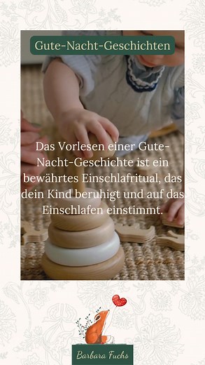 🌙 Gute-Nacht-Geschichten Welche magische Wirkung hat die Gute-Nacht-Geschichte auf dein Kind? Das Vorlesen einer Gute-Nacht-Geschichte ist ein bewährtes Einschlafritual, das dein Kind beruhigt und auf das Einschlafen einstimmt. Speicher dir diesen Tipp für ruhige Nächte! 💛 👇 Teile deine Erfahrungen in den Kommentaren! #mama #mamaleben #lebenalsmama #baby #familienalltag #familienzeit #bestemama #einschlafen #alltagmitkind #mamaglück #kleinkindmama #mamaundtochter #mamaundsohn #mutterglück | B