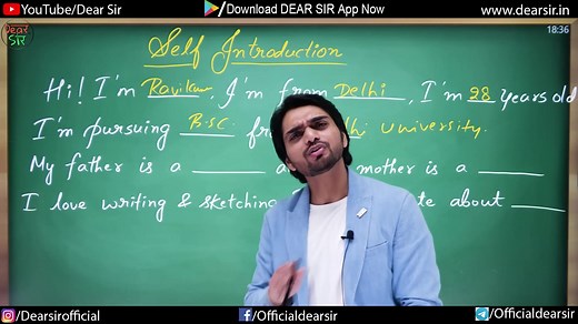 7.2K views · 825 reactions | Interview | Introduce Yourself | Question And Answers/Tips/Preparation | How To Introduce Yourself #dearsir #dearsirofficial #dearsirkashif #dearsiraadi #waqqasmalik #introduction #introduceyourself #interview #classroom #college #tips #preparation | Dear Sir | Facebook