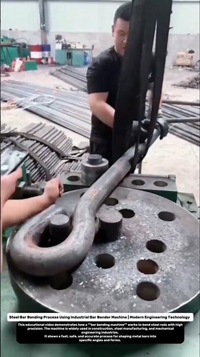 Steel Bar Bending Process Using Industrial Bar Bender Machine | Modern Engineering Technology.