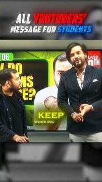 All YouTubers Have One Message for Students 🎓#shorts